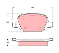 TRW GDB1520 Brake pad set