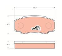 Brake pads GDB1521 TRW for PEUGEOT FIAT CITROËN