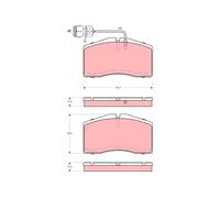 Brake pads GDB1523 TRW for AUDI A8 D2