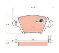 TRW GDB1525 Brake pad set