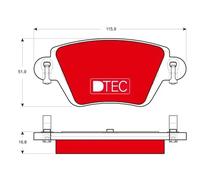 TRW GDB1525DTE Brake pad set