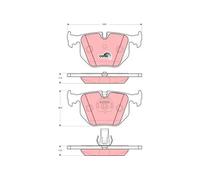 Brake Pad Set, disc brake TRW GDB1527 for RANGE ROVER III (L322) 3 2002-2012