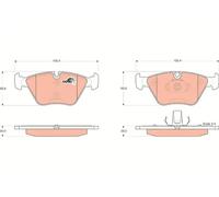 Brake pads GDB1531 TRW for BMW MG