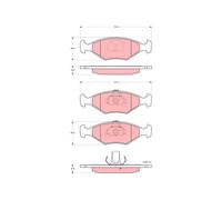 Brake pads GDB1533 TRW for FIAT PALIO SIENA