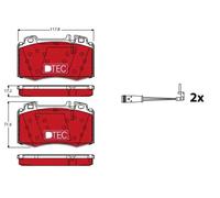 Brake pads GDB1543DTE TRW for PORSCHE TOYOTA MERCEDES-BENZ