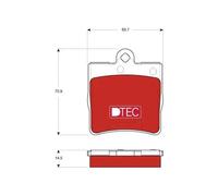 Brake pads GDB1545DTE TRW for MERCEDES-BENZ CHRYSLER