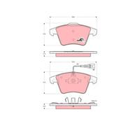 Brake pads GDB1556 TRW for VW MULTIVAN Mk V TRANSPORTER Mk V Platform/Chassis