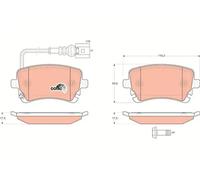 TRW GDB1557 Brake pad set