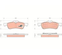 TRW GDB1561 Brake Pad Set, disc brake for MINI
