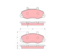 TRW Front Brake Pads Set GDB1572 for Ford Transit R90 1134158 1301589 1074971 92VB2K021AE 21470 New