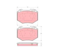 Brake pads GDB1575 TRW for MERCEDES-BENZ S-CLASS