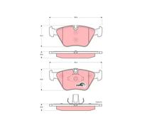 Brake Pad Set, disc brake TRW GDB1577 for BMW 3 Coupe (E46) 3.2 2003-2003