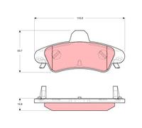 TRW GDB1580 Brake pad set