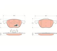 Brake pads GDB1583 TRW for FORD MAZDA VOLVO