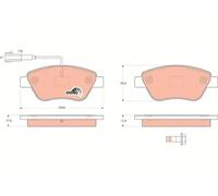 TRW GDB1590 Brake pad set