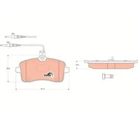 Brake pads GDB1594 TRW for PEUGEOT 407 407 SW