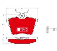 Brake pads GDB1596DTE TRW for CITROËN PEUGEOT