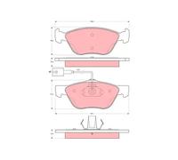 TRW GDB1602 Brake pad set