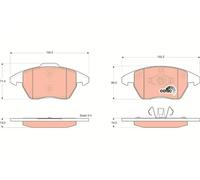 Brake pads GDB1605 TRW for VW PEUGEOT AUDI FORD CITROËN SEAT