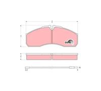 TRW Disc Brake Pads GDB1610 – for Renault Trucks, Iveco, Renault