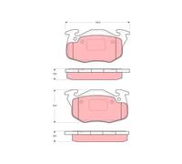 TRW GDB1615 Brake pad set
