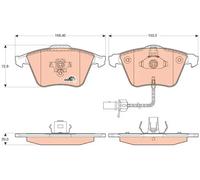 Brake pads GDB1617 TRW for AUDI SEAT