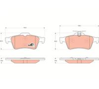 TRW GDB1621 Brake pad set