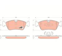 Brake pads GDB1625 TRW for BMW 1 Coupe 1 3 1 Convertible
