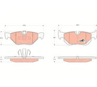 TRW GDB1626 Brake pad set