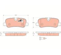 TRW GDB1632 Brake pad set