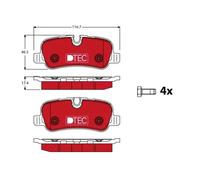 TRW GDB1632DTE Brake pad set