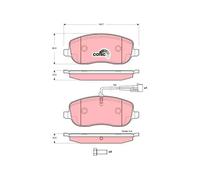 TRW GDB1636 Brake pad set