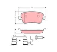 TRW Brake Pad Set GDB1638 – Rear for FIAT Croma (194) 1.9 D/2.4 D