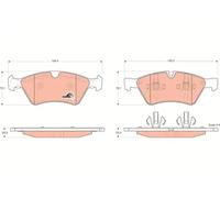 Brake pads GDB1642 TRW for MERCEDES-BENZ R-CLASS GL-CLASS E-CLASS M-CLASS