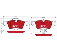 Brake pads GDB1643DTE TRW for MERCEDES-BENZ R-CLASS GL-CLASS M-CLASS G-CLASS