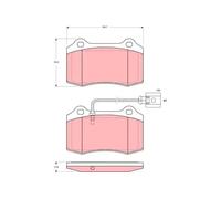 TRW GDB1644 Brake pad set