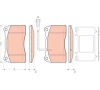 Brake pads GDB1645 TRW for ALFA ROMEO 156 Sportwagon