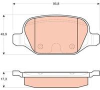 TRW GDB1646 Brake pad set