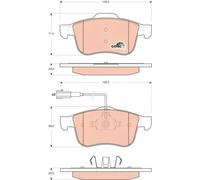 Brake pads GDB1647 TRW for ALFA ROMEO 159 159 Sportwagon SPIDER