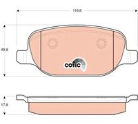 Brake pads GDB1649 TRW for ALFA ROMEO 159 BRERA 159 Sportwagon SPIDER