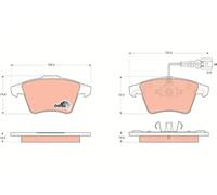TRW GDB1651 Brake pad set