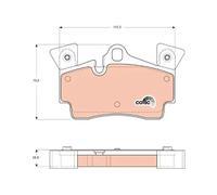 Brake pads GDB1652 TRW for AUDI PORSCHE