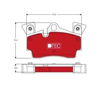 Brake pads GDB1652DTE TRW for AUDI PORSCHE