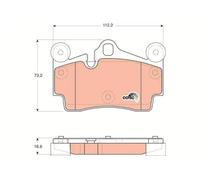 Brake pads GDB1653 TRW for AUDI PORSCHE VW