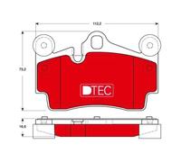 Brake pads GDB1653DTE TRW for AUDI PORSCHE VW