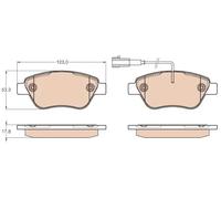 Brake pads GDB1654 TRW for FIAT ALFA ROMEO