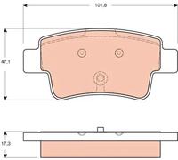 TRW GDB1656 Brake pad set