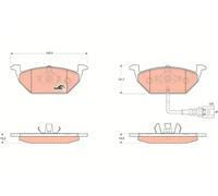 Brake pads GDB1658 TRW for SEAT VW SKODA AUDI