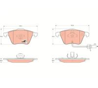 TRW GDB1659 Brake Pad Set, disc brake for AUDI,AUDI (FAW)