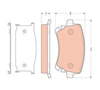 Brake pads GDB1661 TRW for AUDI A8 D3 A6 C6 Avant A6 C6